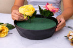 FLOFARE Floral Foam Round Blocks for Flower Arrangements, Green Florist Flower Foam for Fresh & Artificial Flowers, Wedding & Party Décor (Large 9.8)