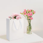 12 Pack White Gift Bags with Handles, Gift Bags Medium Size with Tissue Paper, White Paper Bags for Shopping, Small Business, Bridal Party, Wedding, Christmas and Holiday (10.6” x3.5” x8.3”)