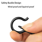 BEHENO 40 PCS Q-Hanger - Screw Christmas Light Hooks for Outdoor String Lights - Cup Eye Hooks with Safety Buckle, Easy Release.