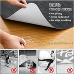 Placoot Desk Chair Mat for Hardwood Floor & Tile 55"x63" Office Chair Mat for Rolling Chairs Large Anti-Slip-Recyclable Material Computer Chair Mat Rug