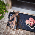 Sierra Concepts 2-Pack Front Door Mat - Large 36 x 24 Welcome Indoor Outdoor Entryway Mats for Shoe Scraper, Ideal for Inside Outside High Traffic Area, Steel Gray