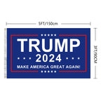 Trump 2024 Flag, Trump MAGA Flag 3x5 FT Polyester Banner with Brass Grommets for Indoor Outdoor Decorations (black4)