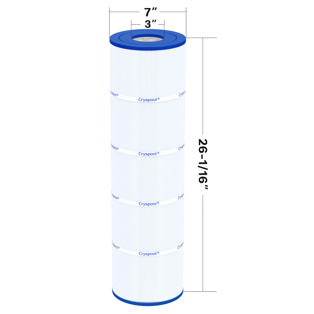Cryspool® 07077 Filter Compatible with CCP420, Clean and Clear Plus 420, PCC105-PAK4, R173576, 570-0425-07, C-7471, 178584, 817-0106, FC-6470, 4×105 Sq. Ft Pool Filter Cartridges, 4 Pack