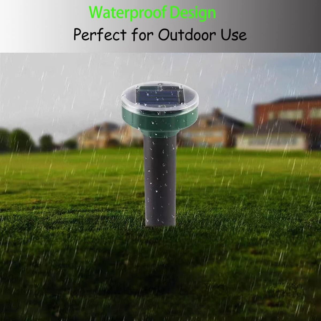 Mole Repellent Solar Powered 10 Pack Snake Repellent Ultrasonic, Groundhog Repeller,Gopher Repeller Sonic Mole Deterrent Spikes, Snake Gopher Mole Vole Repellent Outdoor for Lawn Garden & Yard