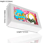 RomanticBaking 100 Pack White 7 x 4 3/8 x 1 1/2inches Cookies Boxes with Window Christmas Bakery Boxes Macaron Boxes Small Treat Boxes Chocolate Truffle Boxes