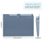 Expanding File Organizer with 8 Pockets, Accordion File Folders with Labels, Portable Document Paper Bill Receipt Organizer, Home College School Office Supplies, Letter Size, Blue
