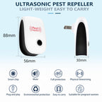 Ultrasonic Pest Repeller 10 Pack,Mosquito Repellent Plug in Pest Control Mice Repellent to Repel Flies,Spiders,Rodent,Ant,Indoor Cockroach Repellent for Home,Office,School,Safe for Adults Kids