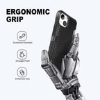 E-Tree Compatible with iPhone 15 Plus & 14 Plus Case 6.7 inch, with Crossbody Strap and Stand, Protection Shockproof Hard Phone Case Black, Perfect for Go Outside and Kid Elderly