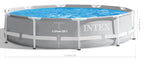 INTEX 26701EH Prism Frame Premium Above Ground Swimming Pool Set: 10ft x 30in – Includes 330 GPH Cartridge Filter Pump – SuperTough Puncture Resistant – Rust Resistant – 1185 Gallon Capacity