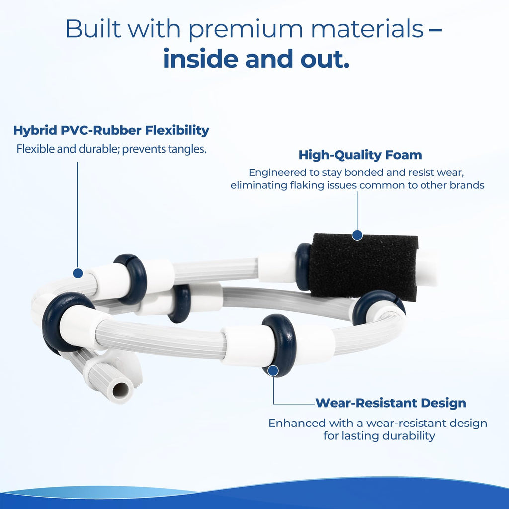 Hypolinx Polaris-Compatible B5 Complete Sweep Hose - Restores Cleaning Power for Polaris 280, 380, 180, 480 Pool Cleaners - Includes Tail Scrubber, Wear Rings & Clamp(NOT for 360)