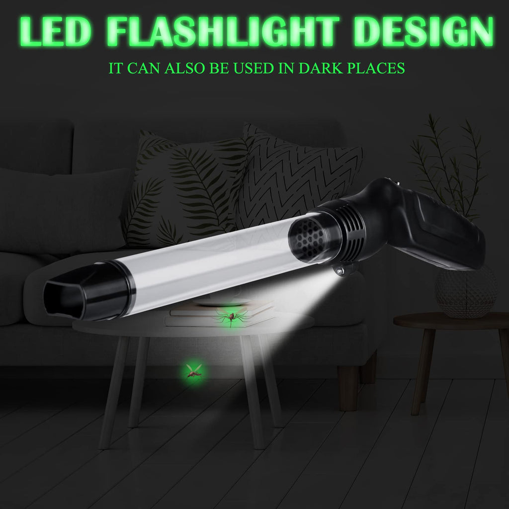 Bug Vacuum for Adults Spider Vacuum Battery Powered Bug Grabber with LED Light for Adults Kids Stink Bug Spider Ant Moth Cockroach Small Insect Bedbug (2 Pack)