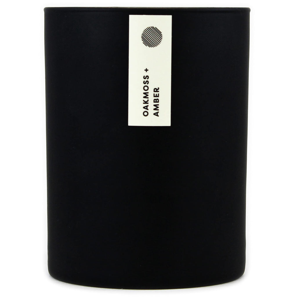 Calyan Wax Soy Wax Candle, Oakmoss & Amber Scented Candle for The Home | Premium Candle with Essential Oils | 10.2 oz 50 Hour Burn | Soy Candle in Black Jar, Gift for Men