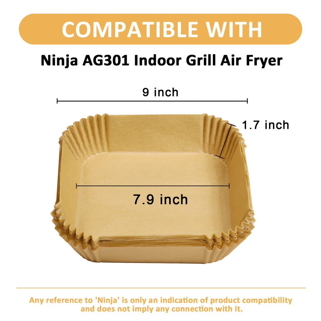 SIUDANGKA Disposable Air Fryer Liner, 200Pcs Parchment Paper for Ninja/COSORI/Gourmia/PowerXL/InstantPot/Fabuletta/Philips Air Fryer