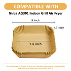 SIUDANGKA Disposable Air Fryer Liner, 200Pcs Parchment Paper for Ninja/COSORI/Gourmia/PowerXL/InstantPot/Fabuletta/Philips Air Fryer