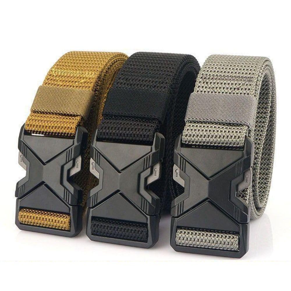 Quick Release Waistband Breathable Durable Outdoor Sport Belt Multi Function Nylon Belt(Grey)