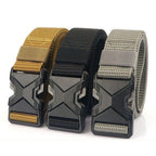 Quick Release Waistband Breathable Durable Outdoor Sport Belt Multi Function Nylon Belt(Grey)