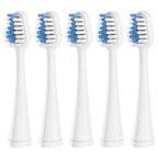 Replacements Toothbrush Heads for Waterpik Complete Care 5.0/9.0 (WP-861/CC-01), STRB-5WW, Pack of 5, White