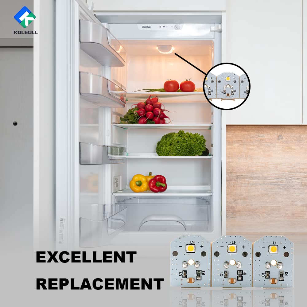 KOLEOLL WR55X11132 WR55X25754 WR55X26486 Refrigerator Led Light Compatible With GE Refrigerator (3pack)