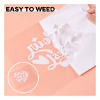 HTVRONT Heat Transfer Vinyl White Iron on Vinyl-12 x 60FT White HTV Vinyl Roll Easy to Cut & Weed for Heat Vinyl Design