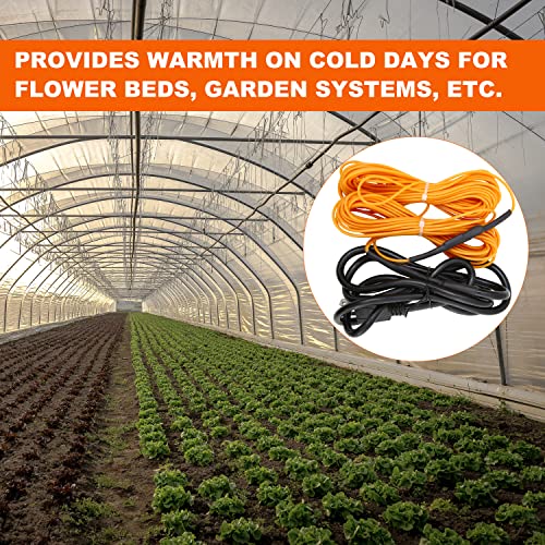 ANSIKE Soil Heating Cable 25 Ft Electric Soil Warming Cable Greenhouse Plant Soil Heater Cable Keep Soil Warm for Soil, Garden, Cold Frame