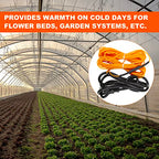 ANSIKE Soil Heating Cable 25 Ft Electric Soil Warming Cable Greenhouse Plant Soil Heater Cable Keep Soil Warm for Soil, Garden, Cold Frame