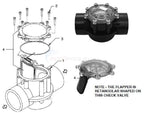ATIE Pool 7056 Check Valve Cover with Flapper Assembly For Zodiac Jandy Check Valve 7235, 7236, 7305, 7511, 7512. (Include: 7451 Flapper, 7302 Spring, 7304 Pin, 7236 Cover, and 1132 O-Ring) (2-Pack)