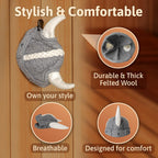 Sauna Hat Viking Banya Hat for Men - Hats Sauna Cap Finnish Ukraine Mens Sauna Hat for Women and Men Gray