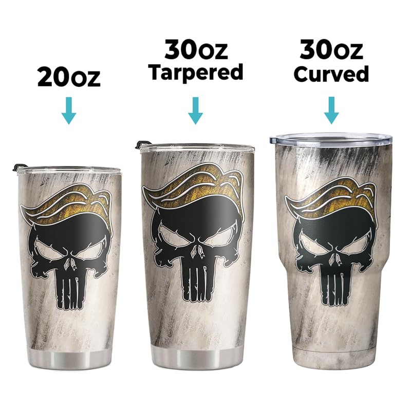 Joymarke Make America Great Again Trump Tumbler 2024, Skull American Flag 20 Oz Tumbler, Patriotic Birthday Gifts for Women Men, USA Flag Tumbler Insulated Cup With Lid, Republican Tumbler Cups