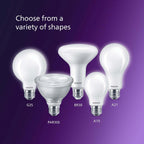 Philips LED Flicker-Free Frosted Dimmable A19 Light Bulb - EyeComfort Technology - 800 Lumen - Soft White (2700K) - 8W=60W - E26 Base - Title 20 Certified - Ultra Definition - Indoor - 4-Pack