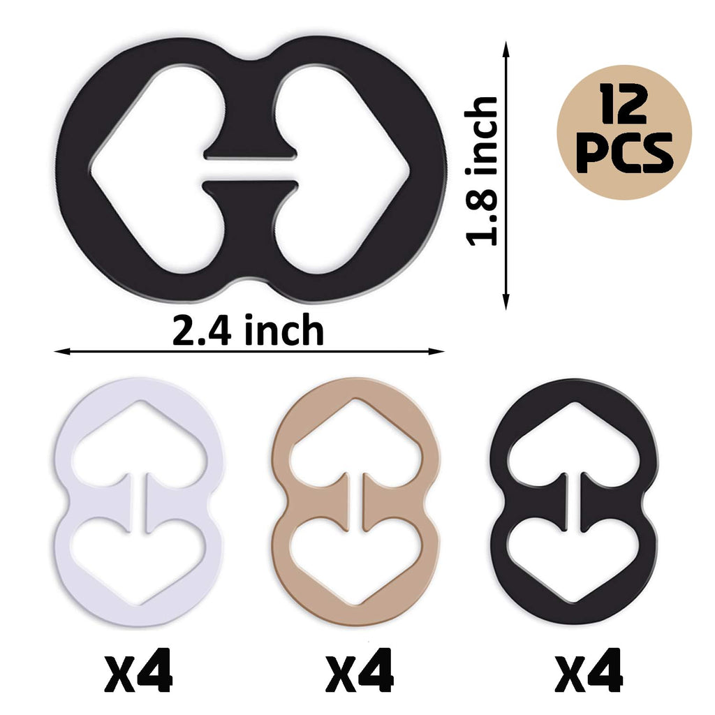 Bra Strap Clips, Bra Clips to Make Racerback, Bra Strap Holders for Slip, Bra Strap Holder - Conceal Hide Straps - Cleavage Control