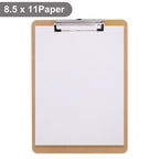 Wood Clipboards Set of 2, Letter Size Hardboard Clip Board 8.5x11 for Classroom, Students, Kid, A4 Standard Size 9" x 12.5" with Low Profile Clip, Office & School Supply