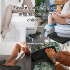 LIGOPAPO Squatting Toilet Stool for Adult Pooping, Bathroom Potty Stool,Non-Slip Splicable Healthy Stable Plastic Toilet Assistance Step for Seniors and Kids,Black A
