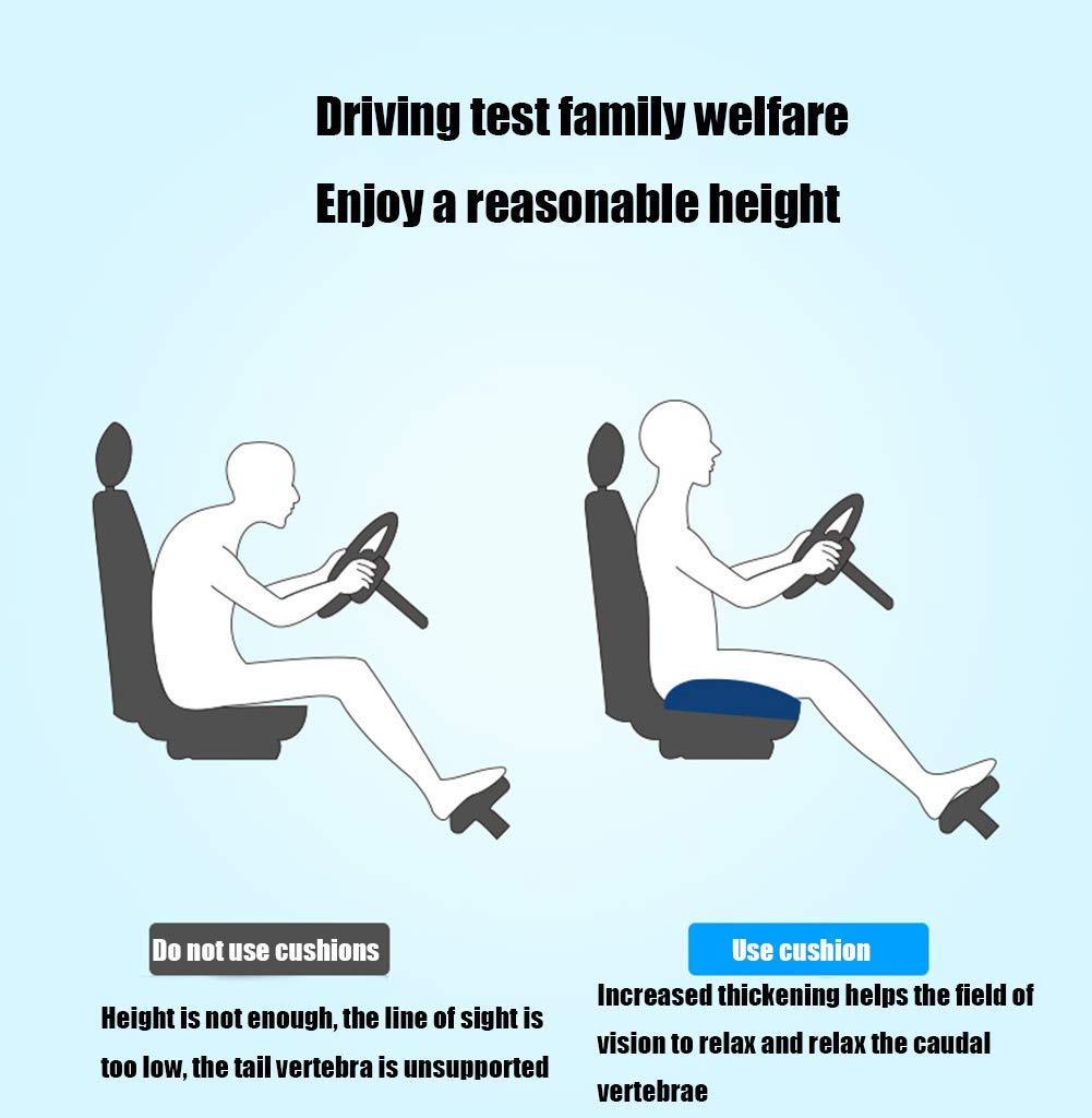 WSGJHB Seat Cushions for Office Chairs, Desk Chair Cushion for Long Sitting, Office Chair Pad Sitting Seat Pillow for Office Chair, Trucks,Car, Home,Wheelchair, Angle Lift Seat Cushion
