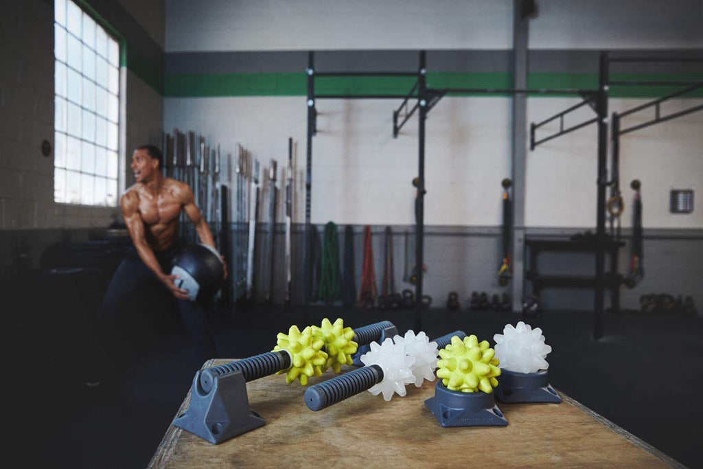 RUMBLE ROLLER RumbleRoller BXA Xtra Firm Beastie Massage Ball + Base