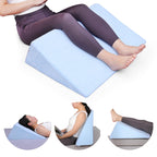 Fewener Knee Wedge Pillow Pure Memory Foam, 8" Triangle Knee Pillow for Back Sleeping or Post Surgery, Leg Pillow Bed Wedge for Knee Support Leg Elevation Sciatica Knee Hip Back Pain Relief