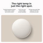 Google Nest Temperature Sensor (2nd Gen) - Room Comfort Sensor with Scheduling - Works with The Nest Learning Thermostat (3rd and 4th Gen) and Nest Thermostat E - Porcelain, White