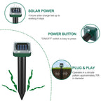 Mole Repellent for Lawns 8 Pack, Solar Powered Mole Repeller Ultrasonic Gopher Repellent, Outdoor Waterproof Vole Vibration Stakes,Sonic Gopher Deterrent Yard for Rodent Groundhog Snake Chipmunk