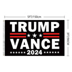 Trump Vance 2024 Flag Trump 2024 Flags 3x5 FT Polyester Banner with Brass Grommets for Indoor Outdoor Decorations (black9)