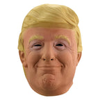 Spoof Celebrity Mask Costume with MAGA Hat,Full Head Realistic Old Man Mask,Adults Men Women Latex Prank Mask for Halloween Party Carnival,Donald Trump Mask Costume Outfit