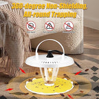 2 Pack Flea Traps for Inside Your Home with 10 Sticky Discs & 4 Bulbs & 2 Charge Cables, 360° Flea Light Trap for Indoor Flea Killer, Non Toxic Flea Control Bed Bug Trap, Friendly to Pet & Kid, White