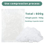 Jmuiiu 600g Polyester Fill, Premium Polyester Fiberfill, Recycled Polyester Fiber, High Resilience Stuffing Fluff Fiberfill for Pillow Filling, Christmas Dolls DIY, and Home Decors Projects