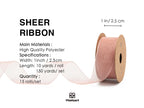 Vitalizart 1" x 150 Yd Organza Ribbon Mixed Color Sheer Ribbons Set 10 Yd x 15 Rolls Handmade for Gift Wrapping Christmas Tree Crafts Bows Wedding Invitations Wreaths Wrap