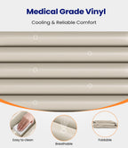 VOCIC Alternating Air Pressure Mattress Pad, Bed Sore Prevention Solution Mattress Topper with 6-Setting Pump, Waterproof Pressure Ulcer Cushion Pad for Hospital Beds and Home (S12VA, Beige)