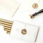 UNIQOOO Glue Gun Sealing Wax Sticks for Wax Seal Stamp - Prosecco Metallic Light Gold, Great for Wedding Invitation, Card Envelope, Snail Mail, Wine Package, Christmas Gift Ideas, Pack of 8
