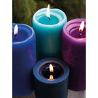 CANDWAX 3x3 Pillar Candle Set of 3 - Decorative Rustic Candles Unscented and No Drip Candles - Ideal as Christmas Candles or Large Candles for Home Interior - Dark Blue Candles