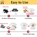 TransOurDream Iron on Heat Transfer Paper for Light T Shirts (10 Sheets, 11x17", Light 2.0) Printable HTV Heat Transfer Vinyl for Inkjet Printers Iron on Transfers for White Cotton Fabrics