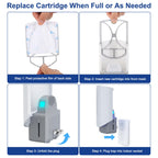Bug Parking Flying Insect Trap, Plug-in UV Light for Gnats, Fruit Flies and Houseflies, Silent Sticky Catcher for Indoor Use, 1 Device & 5 Refills