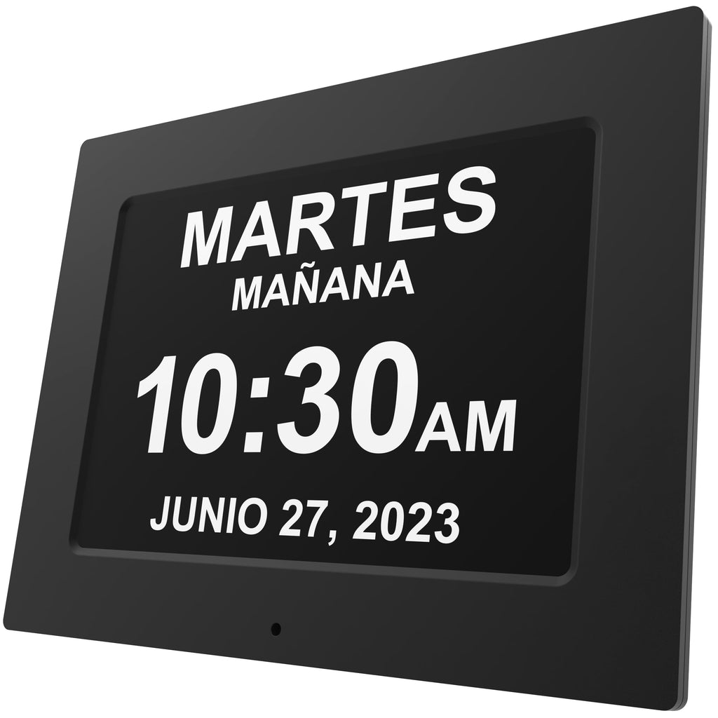 American Lifetime 【New 2024】 Dementia Clock Large Digital Clock for Seniors, Digital Clock with Custom Alarms, Clock with Day & Date for Elderly, Large Number Digital Clock Black Extra Large