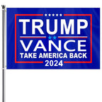 ERT Trump and Vance 2024 Flag 3x5FT Make America Great Again Trump and Vance 2025 Flag White Banner with Brass Grommets MAGA