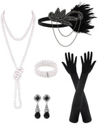 6 Pcs 1920s Flapper Accessories for Women, Great Gatsby Flapper Accessories Fashion Roaring 20s Costume for Women